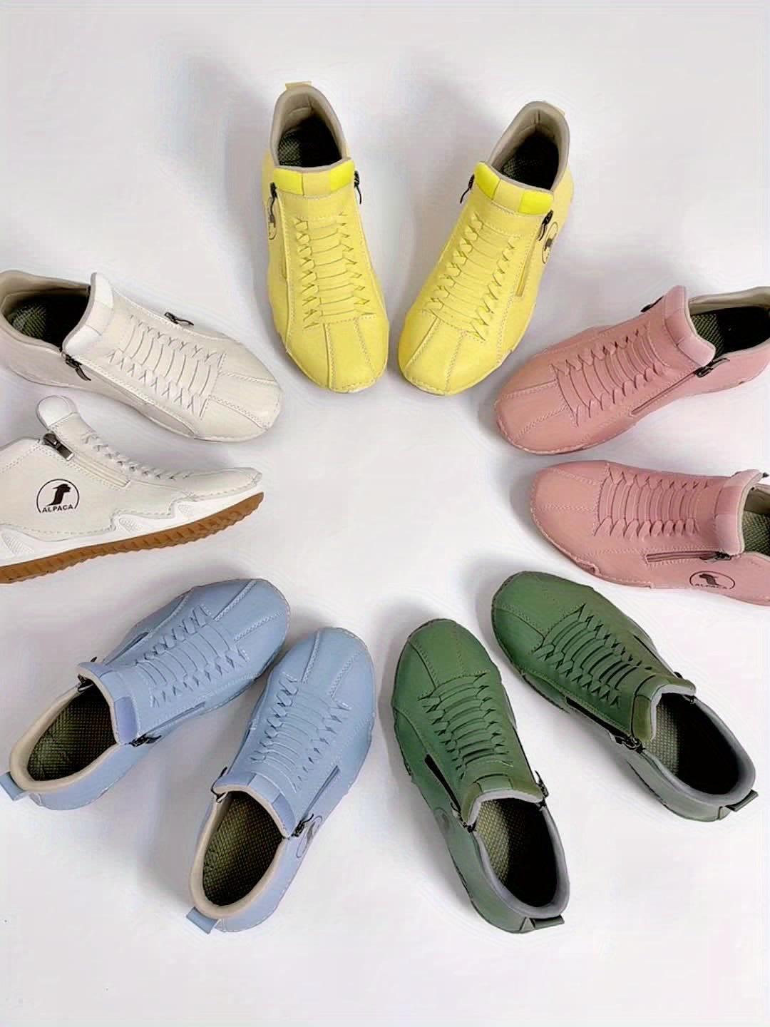 ELIZA & MAREN | SIDE ZIP ANKLE SNEAKERS FOR WOMEN