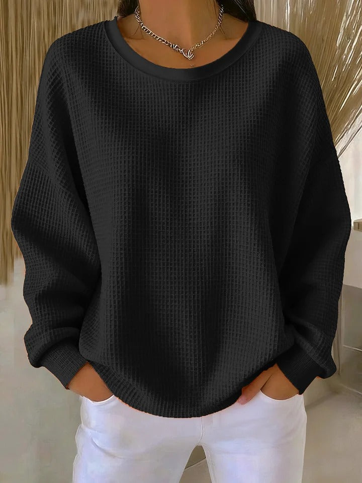 ELIZA & MAREN | CLASSIC TEXTURED KNIT SWEATER FOR WOMEN