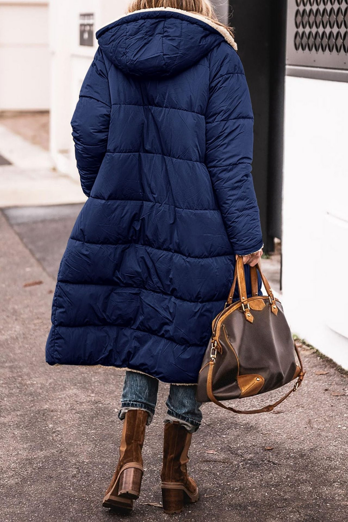 ELIZA & MAREN | LONG HOODED QUILTED COAT FOR WOMEN