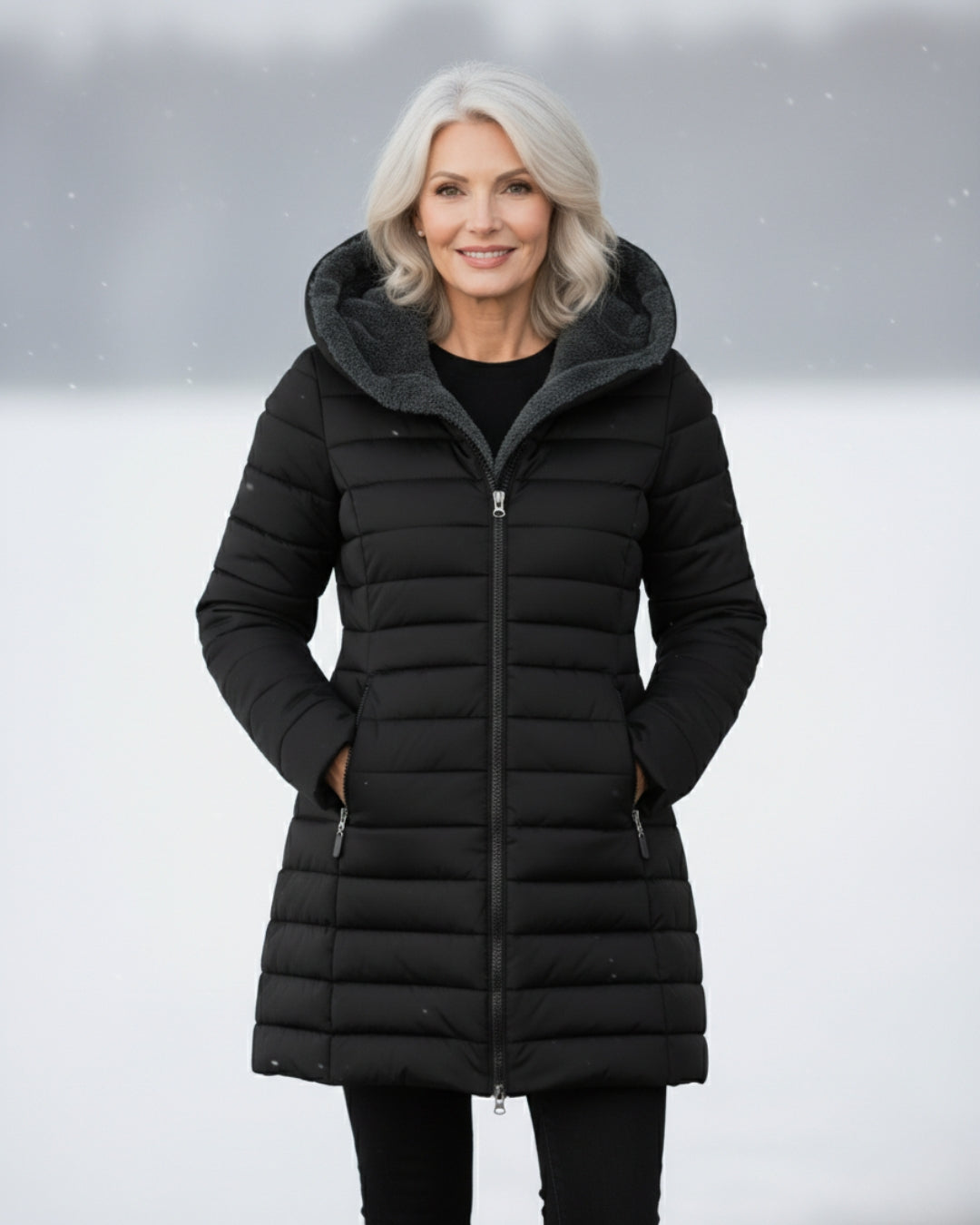 ELIZA & MAREN | FLEECE-LINED PUFFER COAT FOR WOMEN