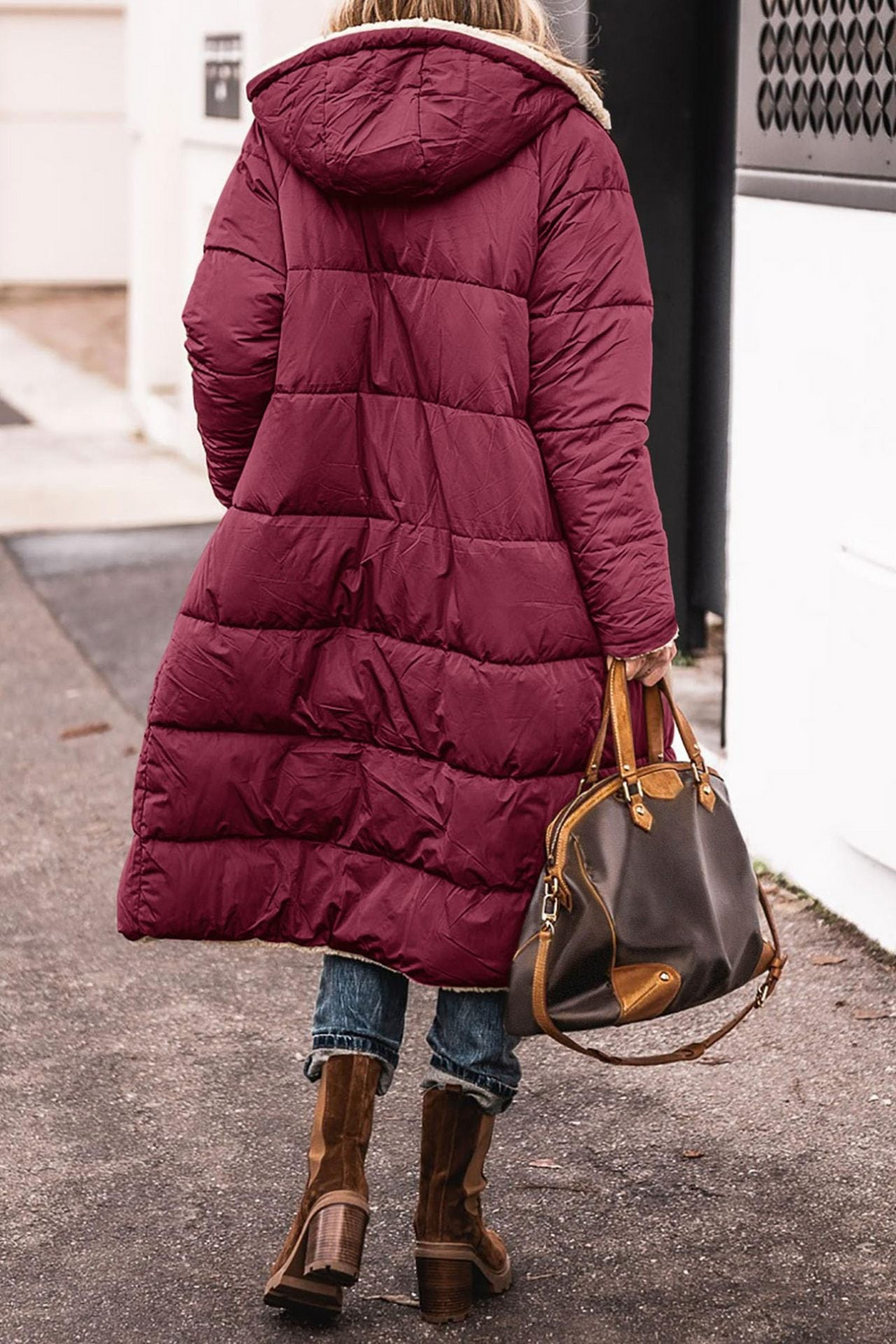 ELIZA & MAREN | LONG HOODED QUILTED COAT FOR WOMEN