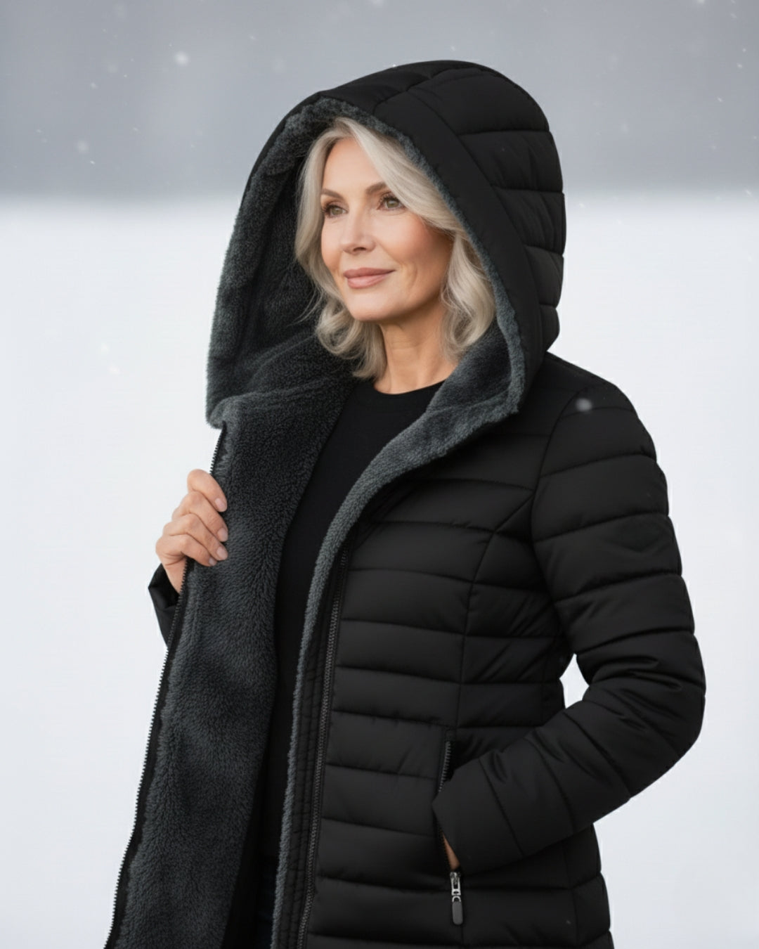 ELIZA & MAREN | FLEECE-LINED PUFFER COAT FOR WOMEN