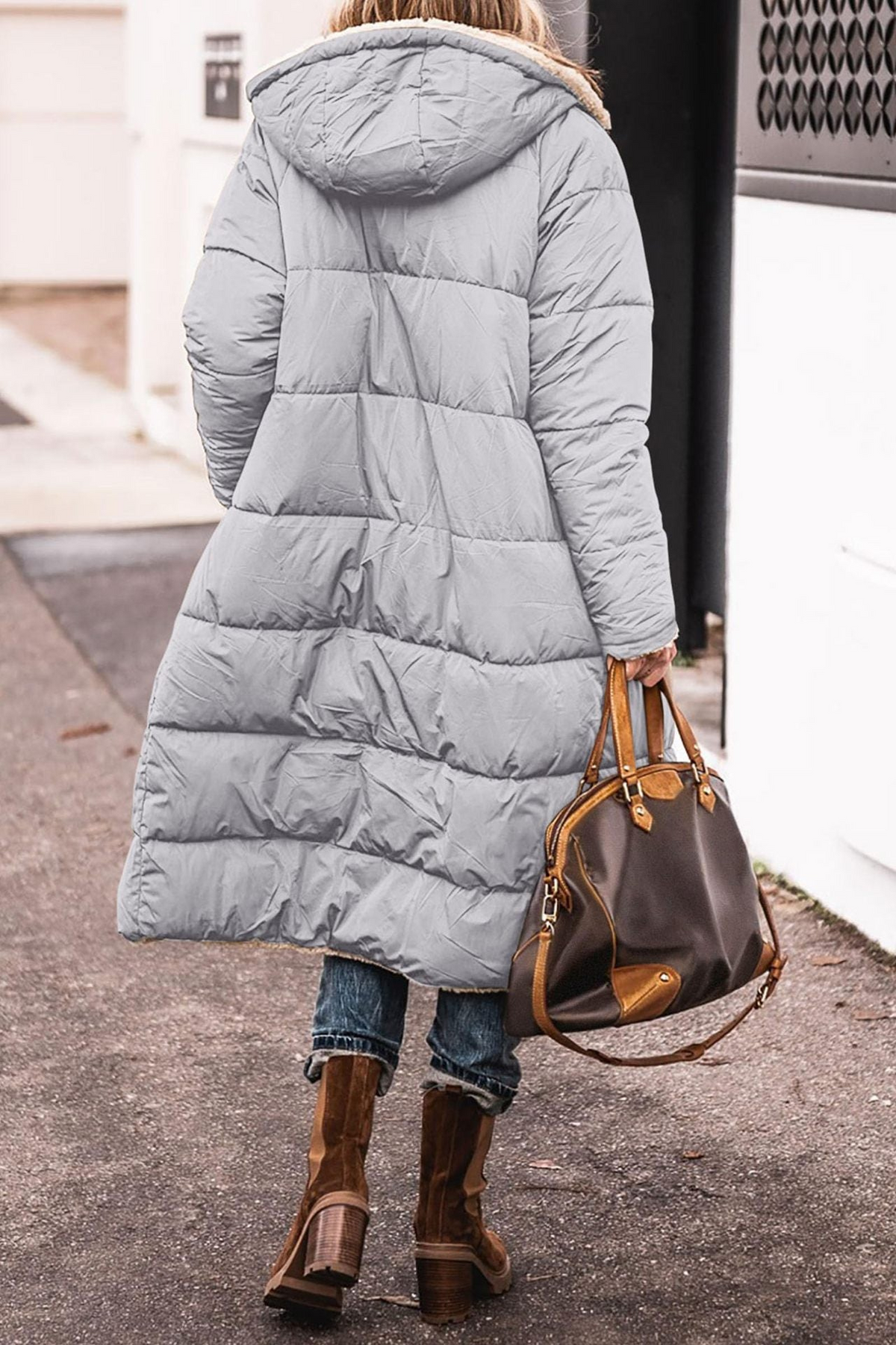 ELIZA & MAREN | LONG HOODED QUILTED COAT FOR WOMEN