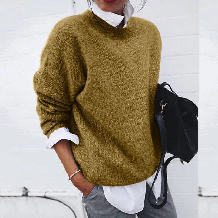 ELIZA & MAREN | CREWNECK KNIT PULLOVER SWEATER FOR WOMEN