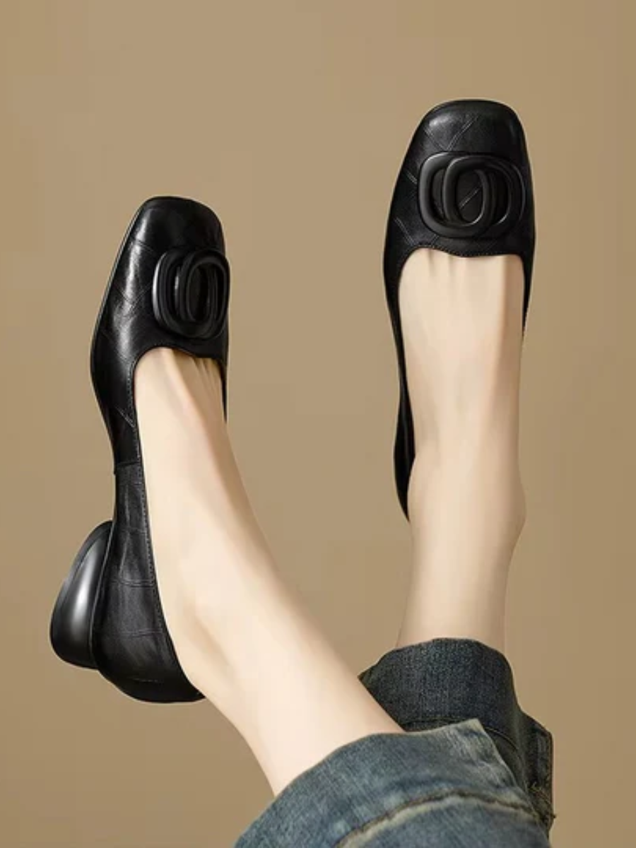 ELIZA & MAREN | SQUARE TOE BALLET FLATS FOR WOMEN