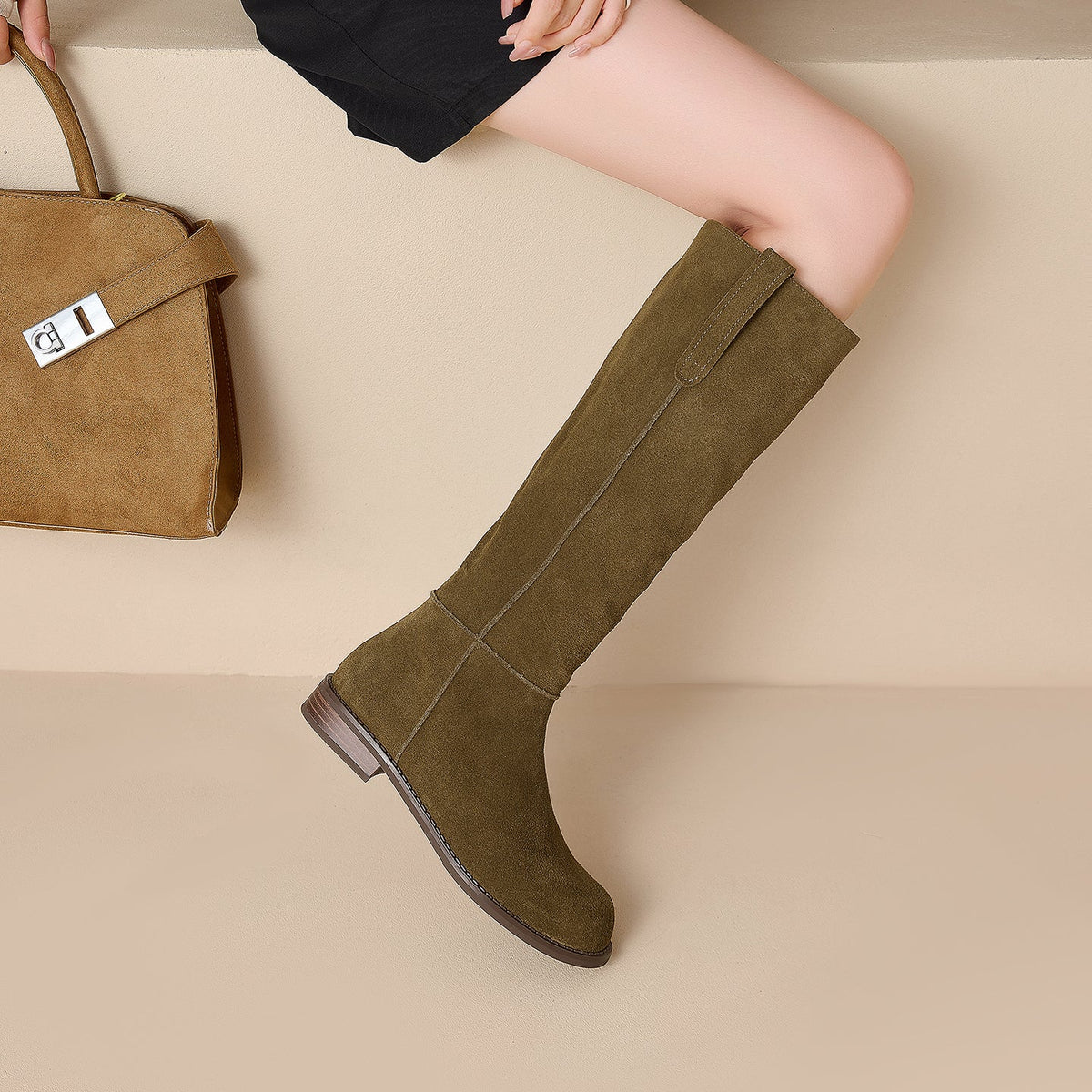 ELIZA & MAREN | STRAIGHT SHAFT KNEE BOOTS FOR WOMEN
