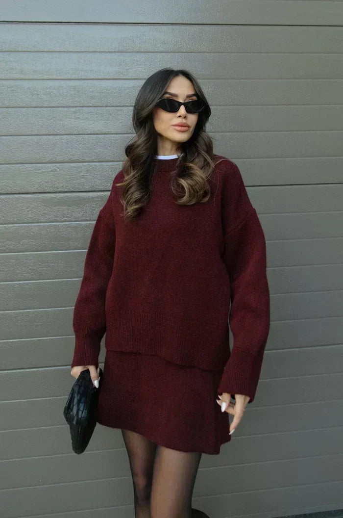 ELIZA & MAREN | KNIT SKIRT SET FOR WOMEN