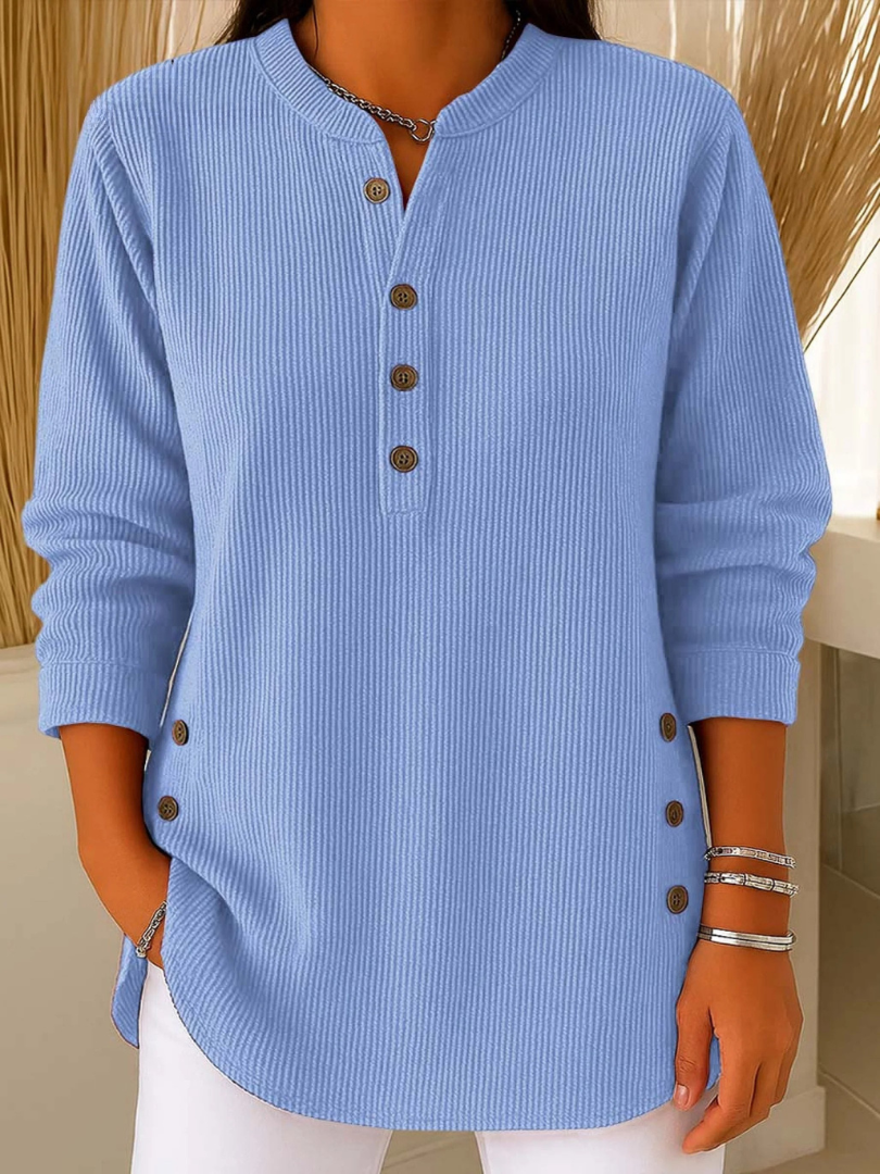 ELIZA & MAREN | LONG HENLEY BUTTON TUNIC FOR WOMEN