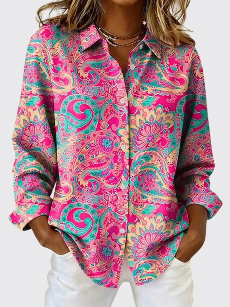 ELIZA & MAREN | PAISLEY PRINT BLOUSE FOR WOMEN