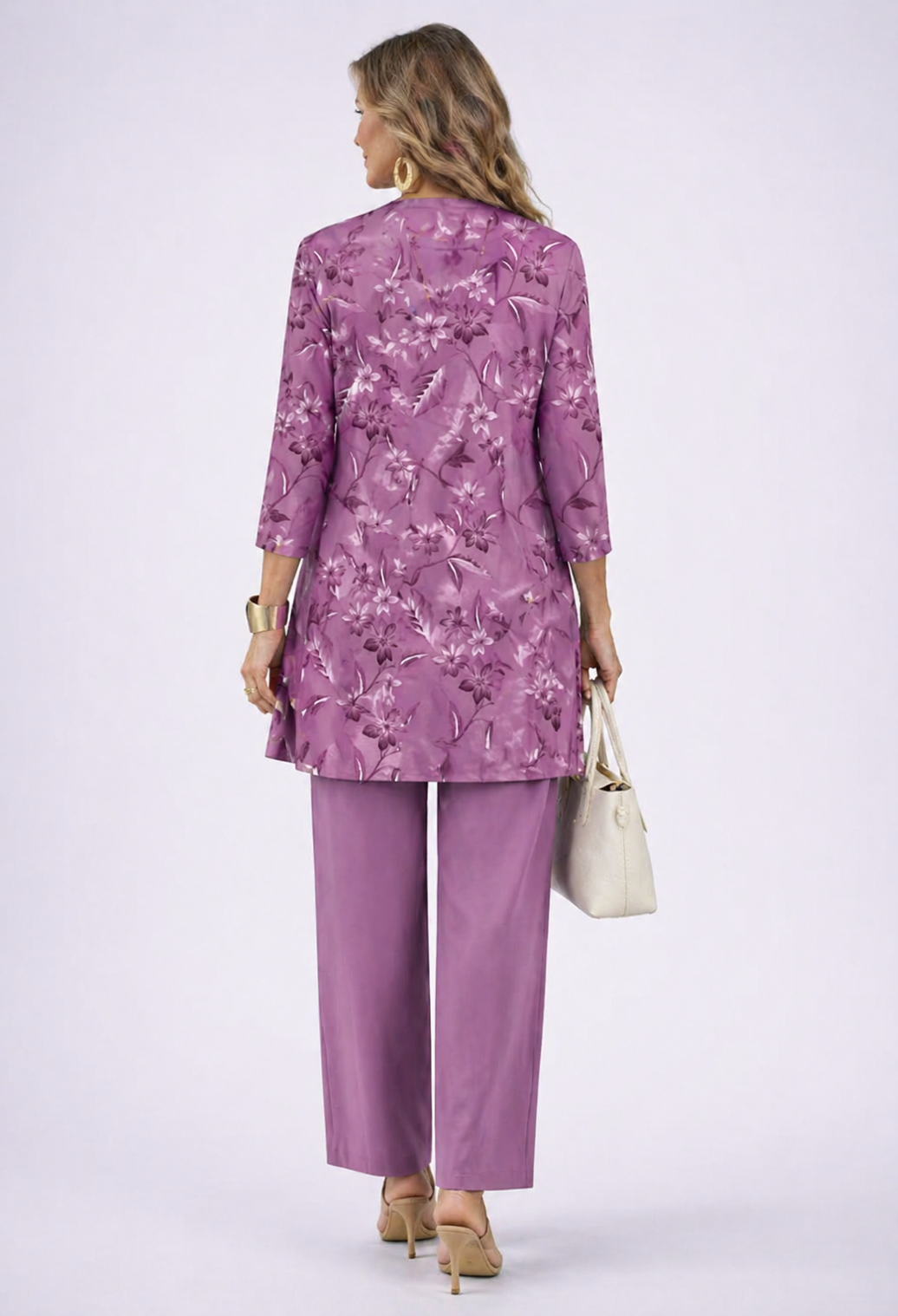 ELIZA & MAREN | PAULINE PURPLE THREE-PIECE SET FOR WOMEN