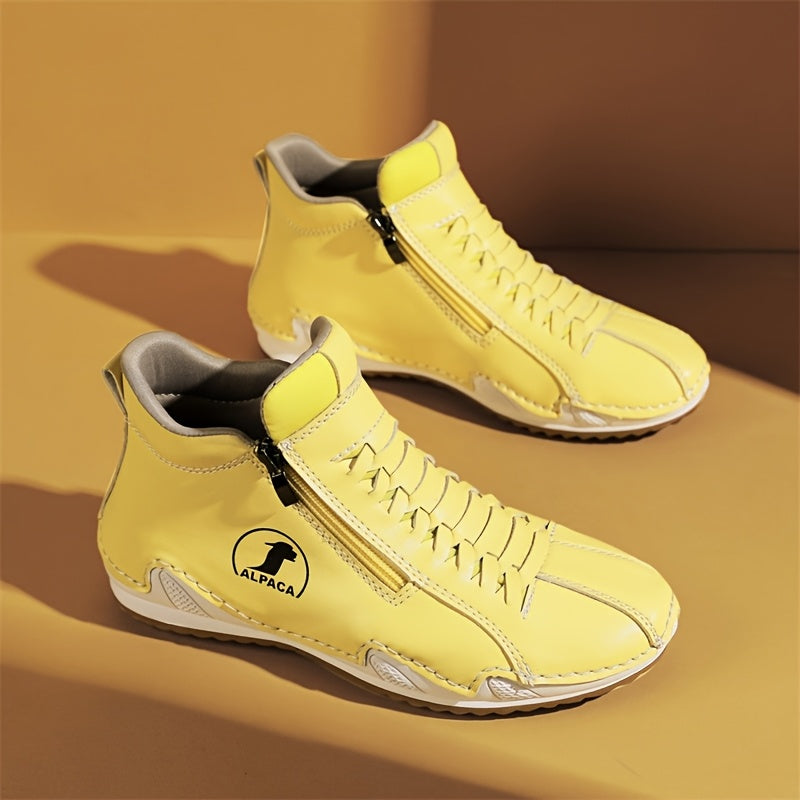 ELIZA & MAREN | SIDE ZIP ANKLE SNEAKERS FOR WOMEN