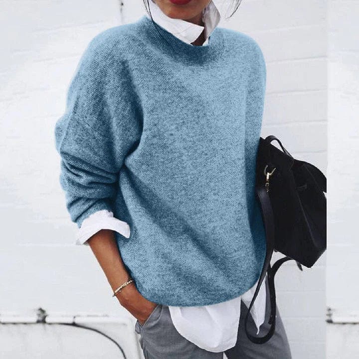 ELIZA & MAREN | CREWNECK KNIT PULLOVER SWEATER FOR WOMEN