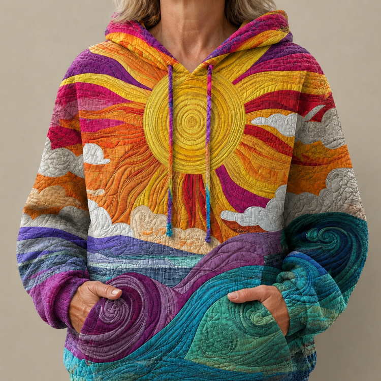 ELIZA & MAREN | VINTAGE PATCHWORK HOODIE FOR WOMEN