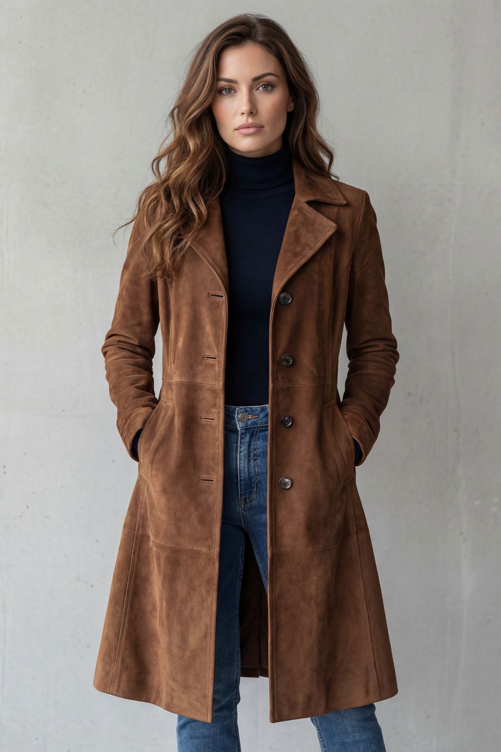 ELIZA & MAREN | LONG BUTTON COAT FOR WOMEN