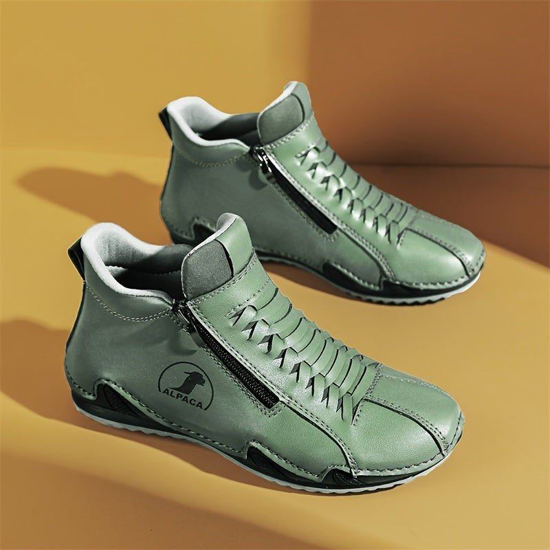 ELIZA & MAREN | SIDE ZIP ANKLE SNEAKERS FOR WOMEN