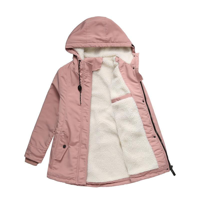 ELIZA & MAREN | FLEECE LINED HOODED PARKA FOR WOMEN
