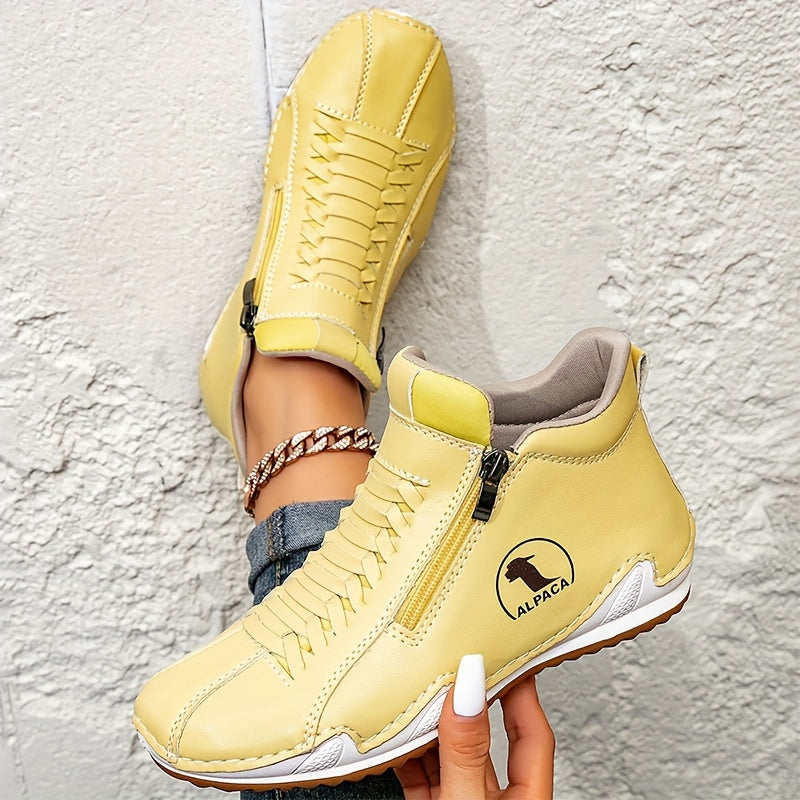 ELIZA & MAREN | SIDE ZIP ANKLE SNEAKERS FOR WOMEN