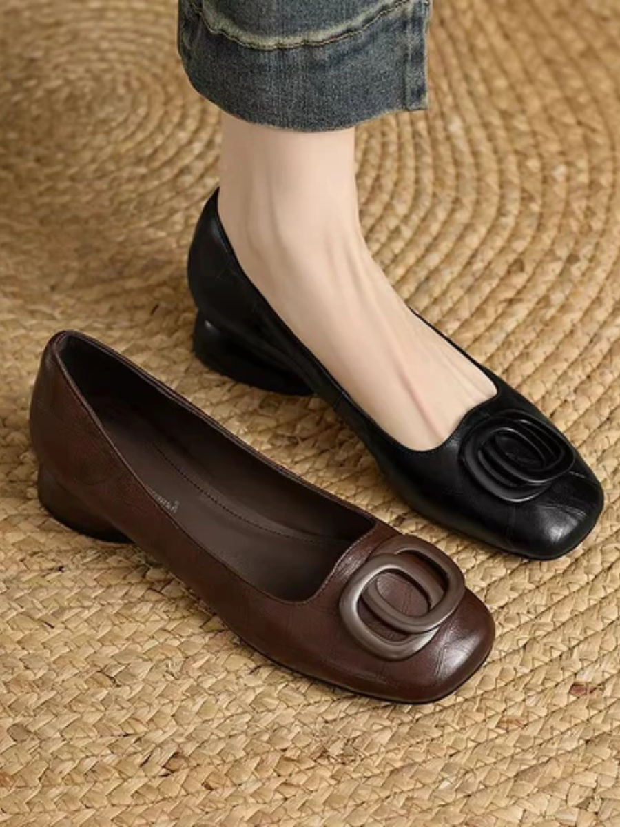 ELIZA & MAREN | SQUARE TOE BALLET FLATS FOR WOMEN