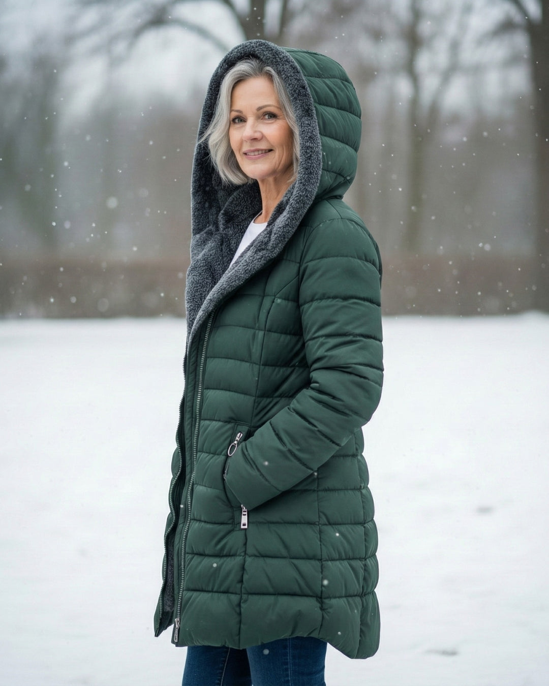 ELIZA & MAREN | FLEECE-LINED PUFFER COAT FOR WOMEN