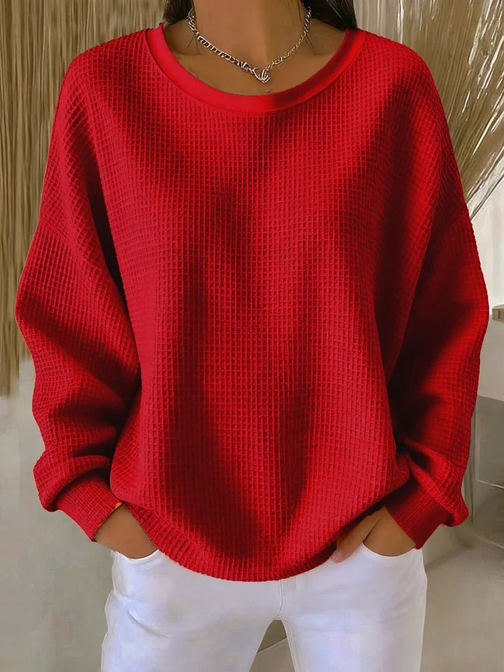 ELIZA & MAREN | CLASSIC TEXTURED KNIT SWEATER FOR WOMEN