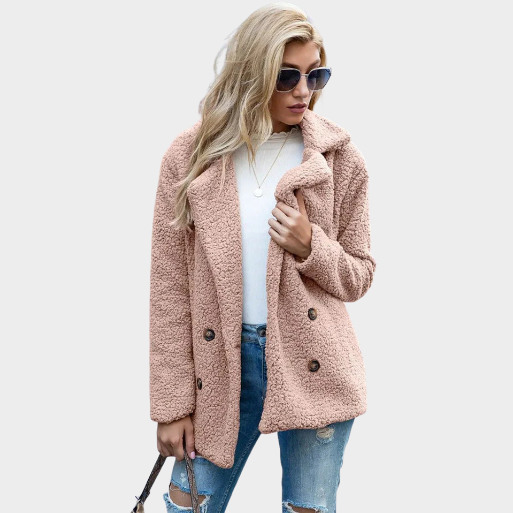 ELIZA & MAREN | TEXTURED LAPEL BUTTON JACKET FOR WOMEN