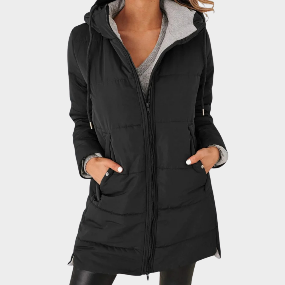 ELIZA & MAREN | WIDE PANEL HOODED COAT FOR WOMEN