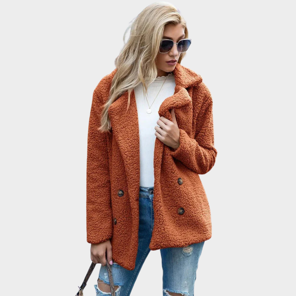 ELIZA & MAREN | TEXTURED LAPEL BUTTON JACKET FOR WOMEN