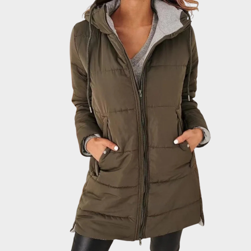 ELIZA & MAREN | WIDE PANEL HOODED COAT FOR WOMEN