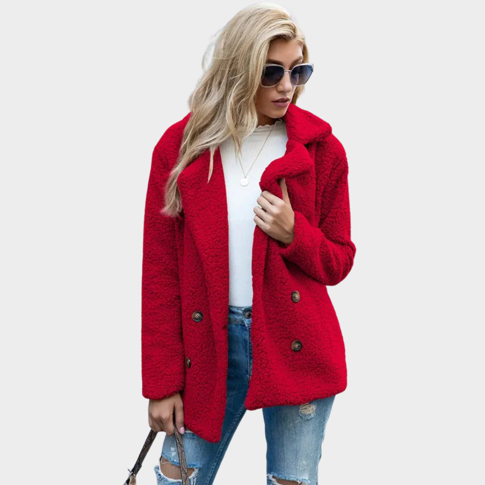 ELIZA & MAREN | TEXTURED LAPEL BUTTON JACKET FOR WOMEN