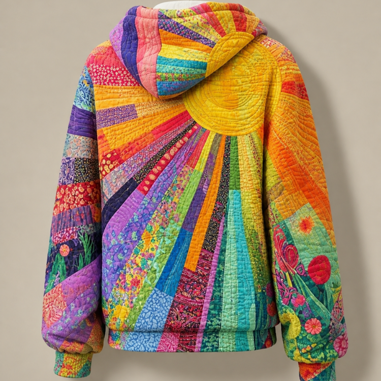 ELIZA & MAREN | WILDFLOWER QUILTED HOODIE FOR WOMEN