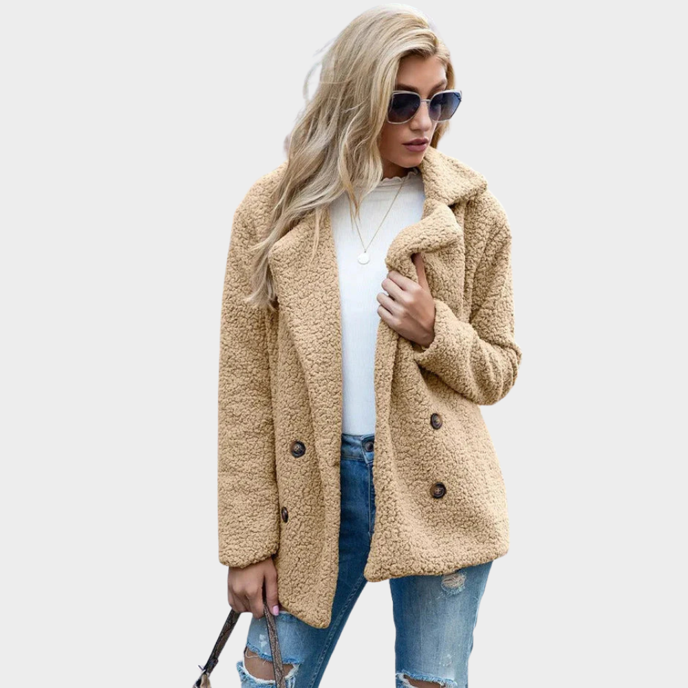 ELIZA & MAREN | TEXTURED LAPEL BUTTON JACKET FOR WOMEN