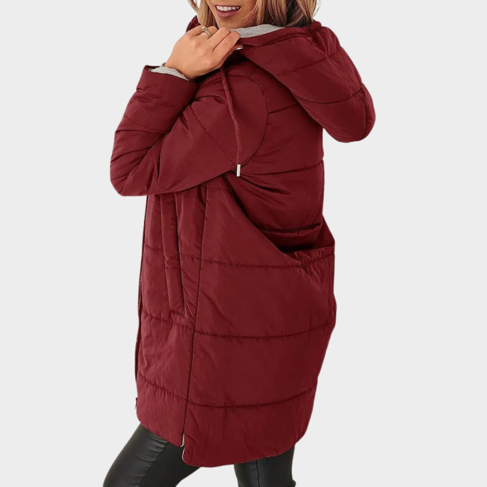 ELIZA & MAREN | WIDE PANEL HOODED COAT FOR WOMEN