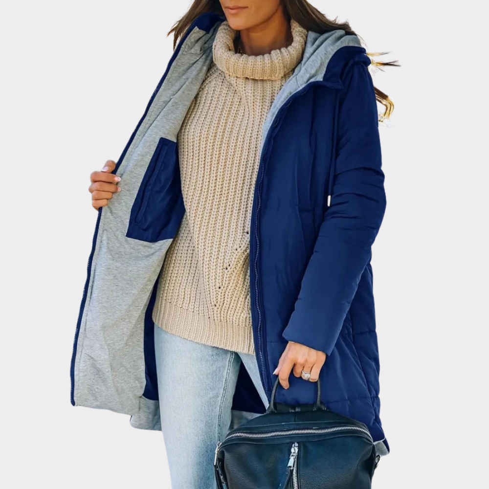 ELIZA & MAREN | WIDE PANEL HOODED COAT FOR WOMEN