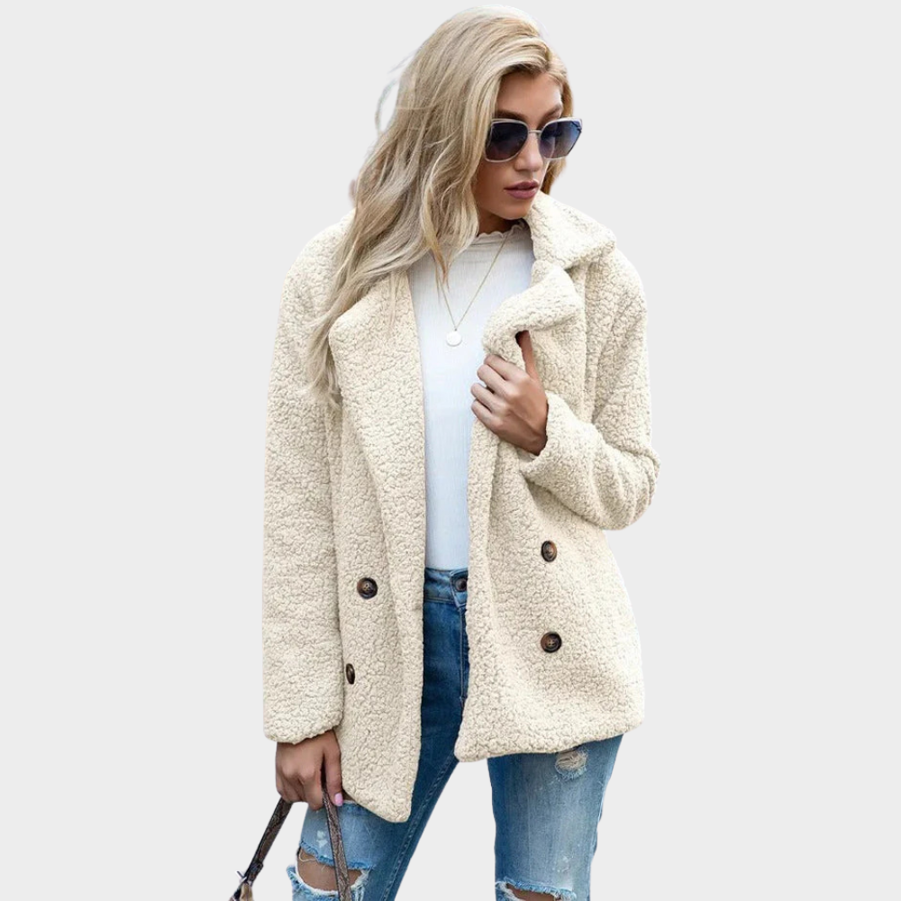 ELIZA & MAREN | TEXTURED LAPEL BUTTON JACKET FOR WOMEN