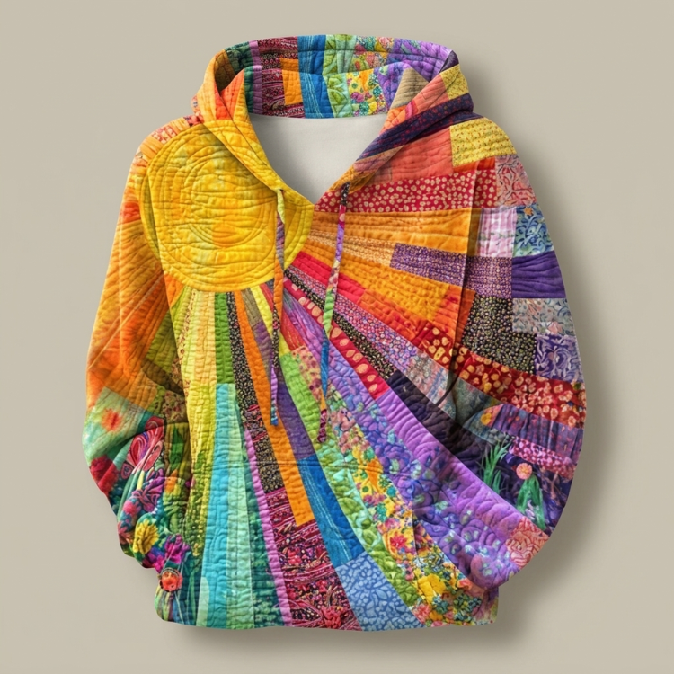 ELIZA & MAREN | WILDFLOWER QUILTED HOODIE FOR WOMEN