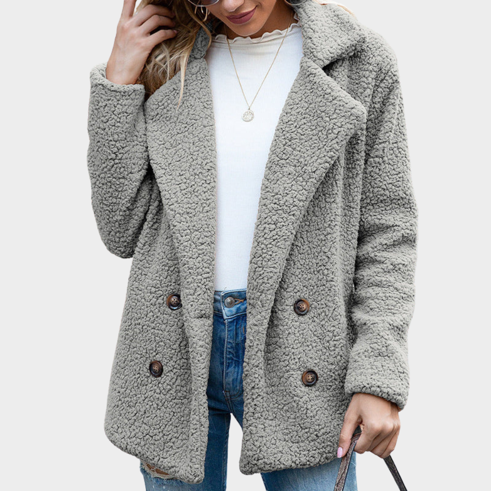 ELIZA & MAREN | TEXTURED LAPEL BUTTON JACKET FOR WOMEN