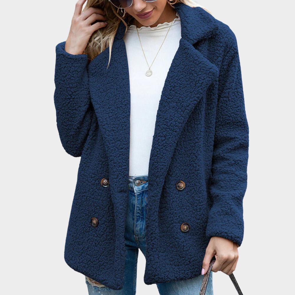 ELIZA & MAREN | TEXTURED LAPEL BUTTON JACKET FOR WOMEN