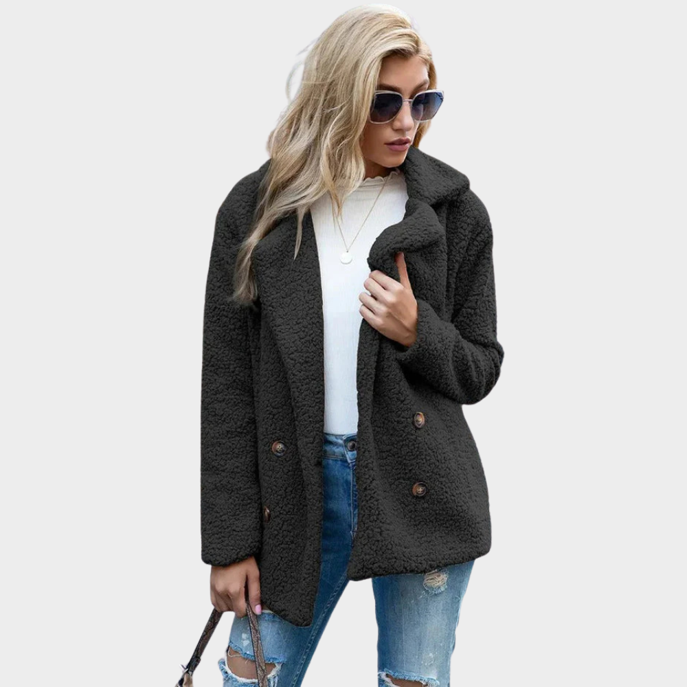 ELIZA & MAREN | TEXTURED LAPEL BUTTON JACKET FOR WOMEN