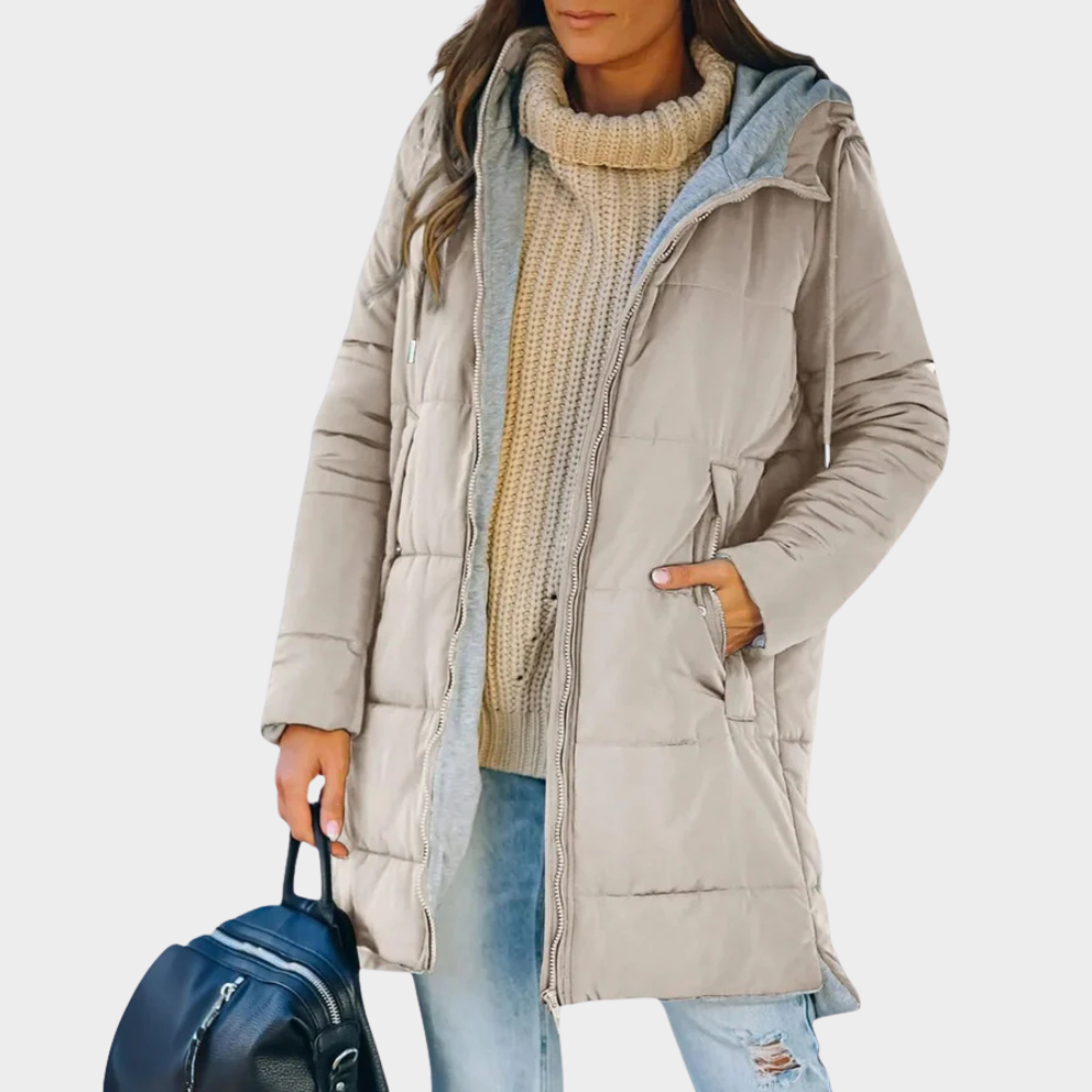 ELIZA & MAREN | WIDE PANEL HOODED COAT FOR WOMEN