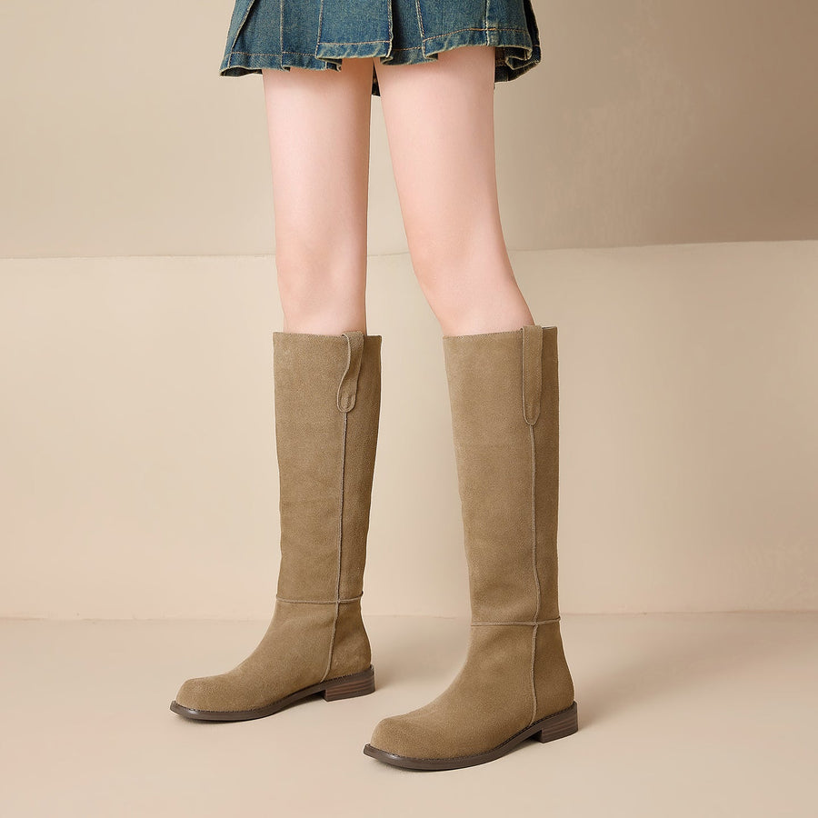 ELIZA & MAREN | STRAIGHT SHAFT KNEE BOOTS FOR WOMEN
