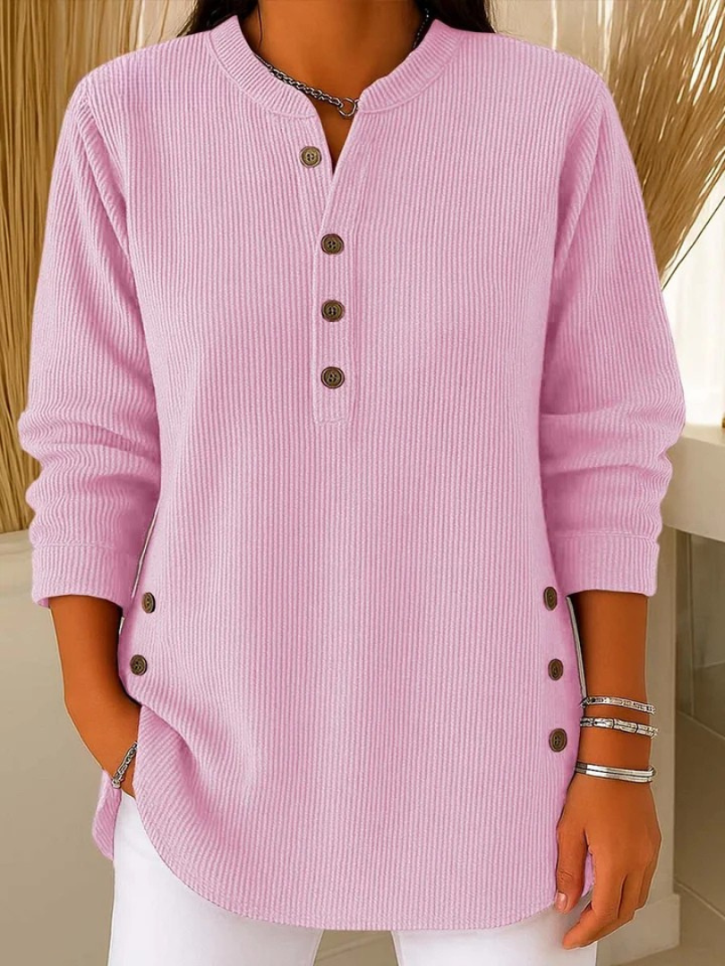 ELIZA & MAREN | LONG HENLEY BUTTON TUNIC FOR WOMEN