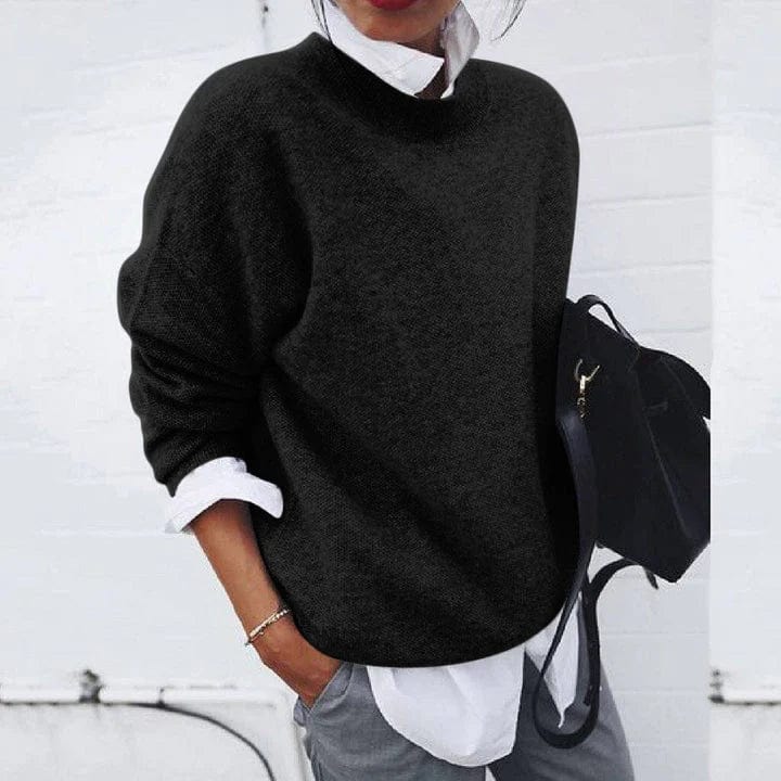 ELIZA & MAREN | CREWNECK KNIT PULLOVER SWEATER FOR WOMEN
