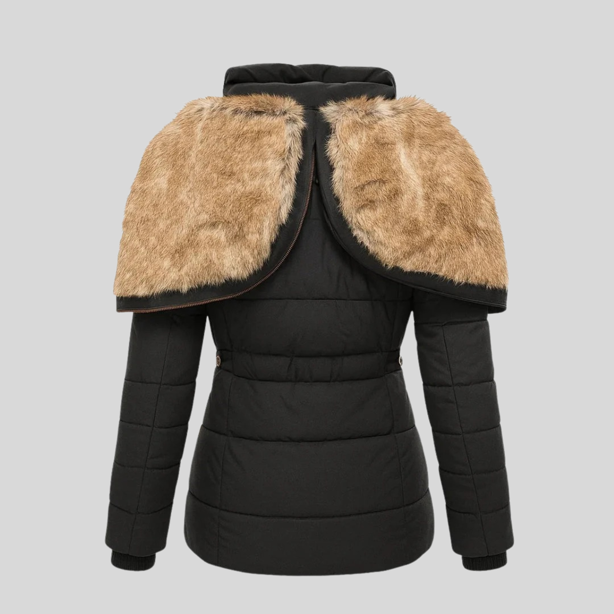 ELIZA & MAREN | TEXTURED HOOD QUILTED PARKA FOR WOMEN