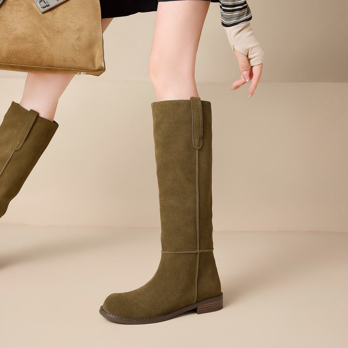 ELIZA & MAREN | STRAIGHT SHAFT KNEE BOOTS FOR WOMEN