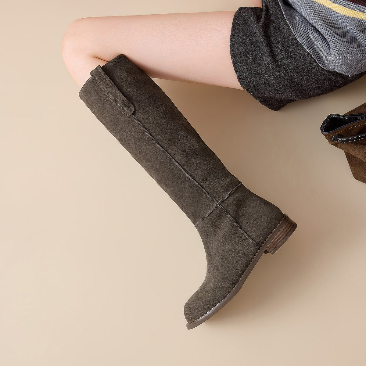 ELIZA & MAREN | STRAIGHT SHAFT KNEE BOOTS FOR WOMEN