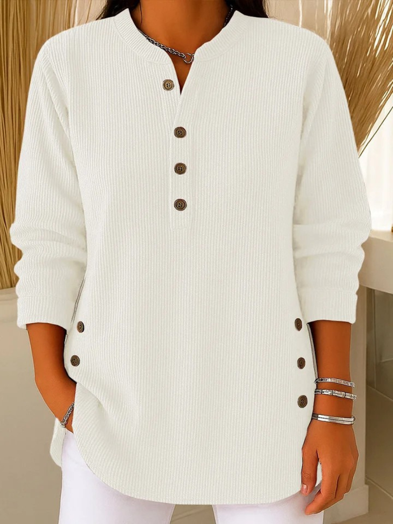 ELIZA & MAREN | LONG HENLEY BUTTON TUNIC FOR WOMEN