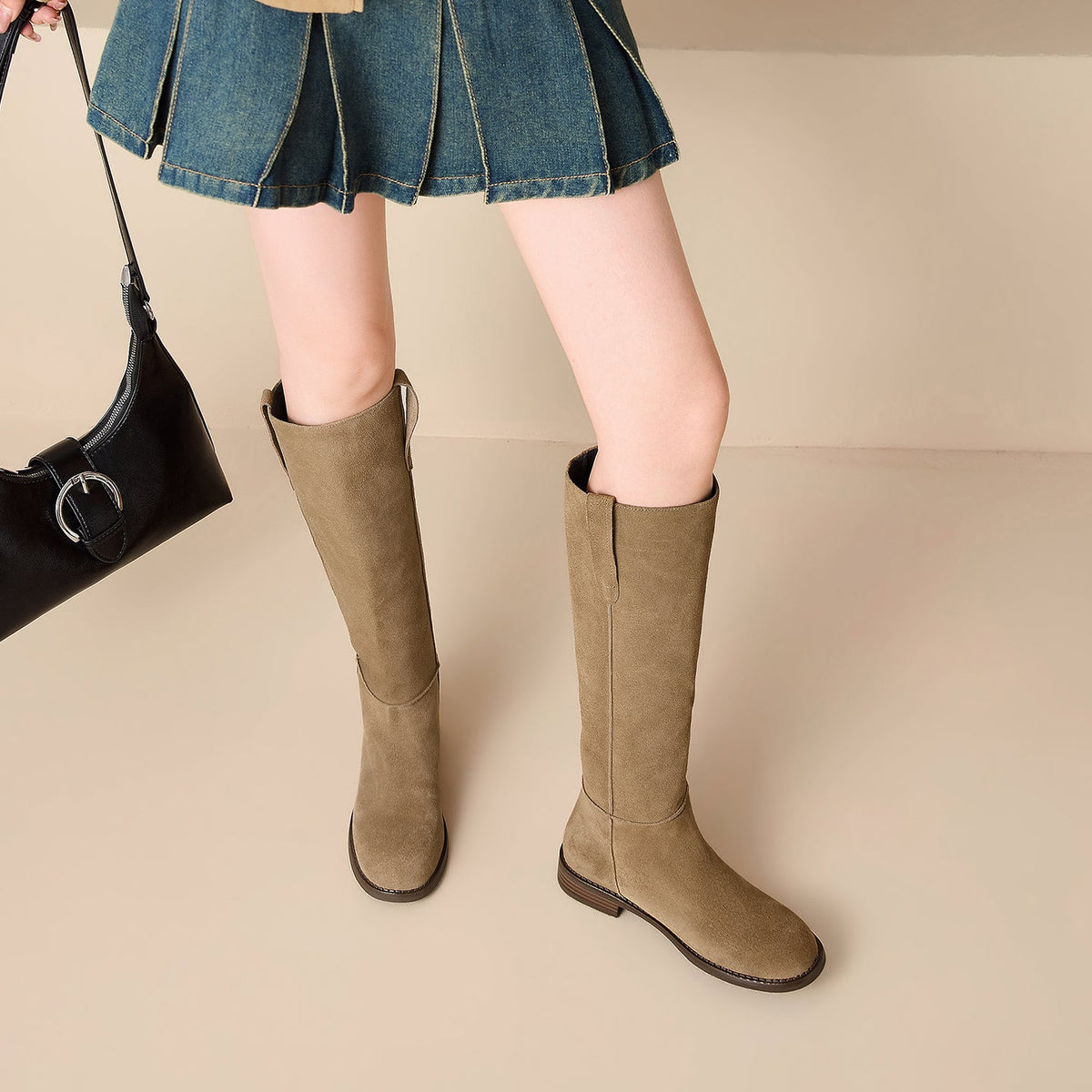 ELIZA & MAREN | STRAIGHT SHAFT KNEE BOOTS FOR WOMEN