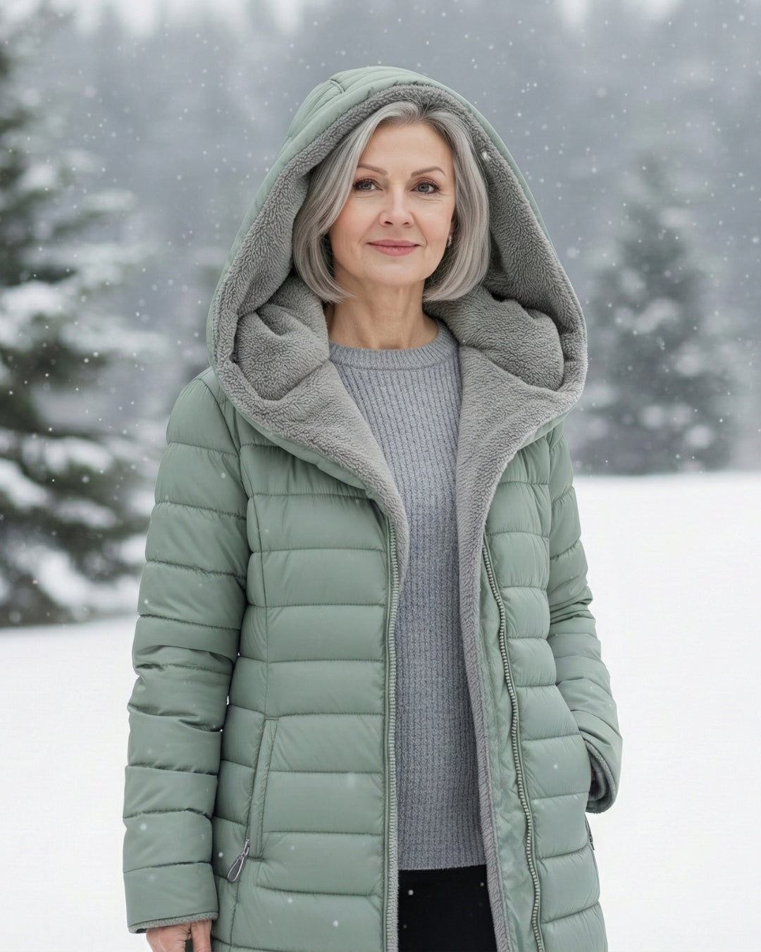 ELIZA & MAREN | FLEECE-LINED PUFFER COAT FOR WOMEN