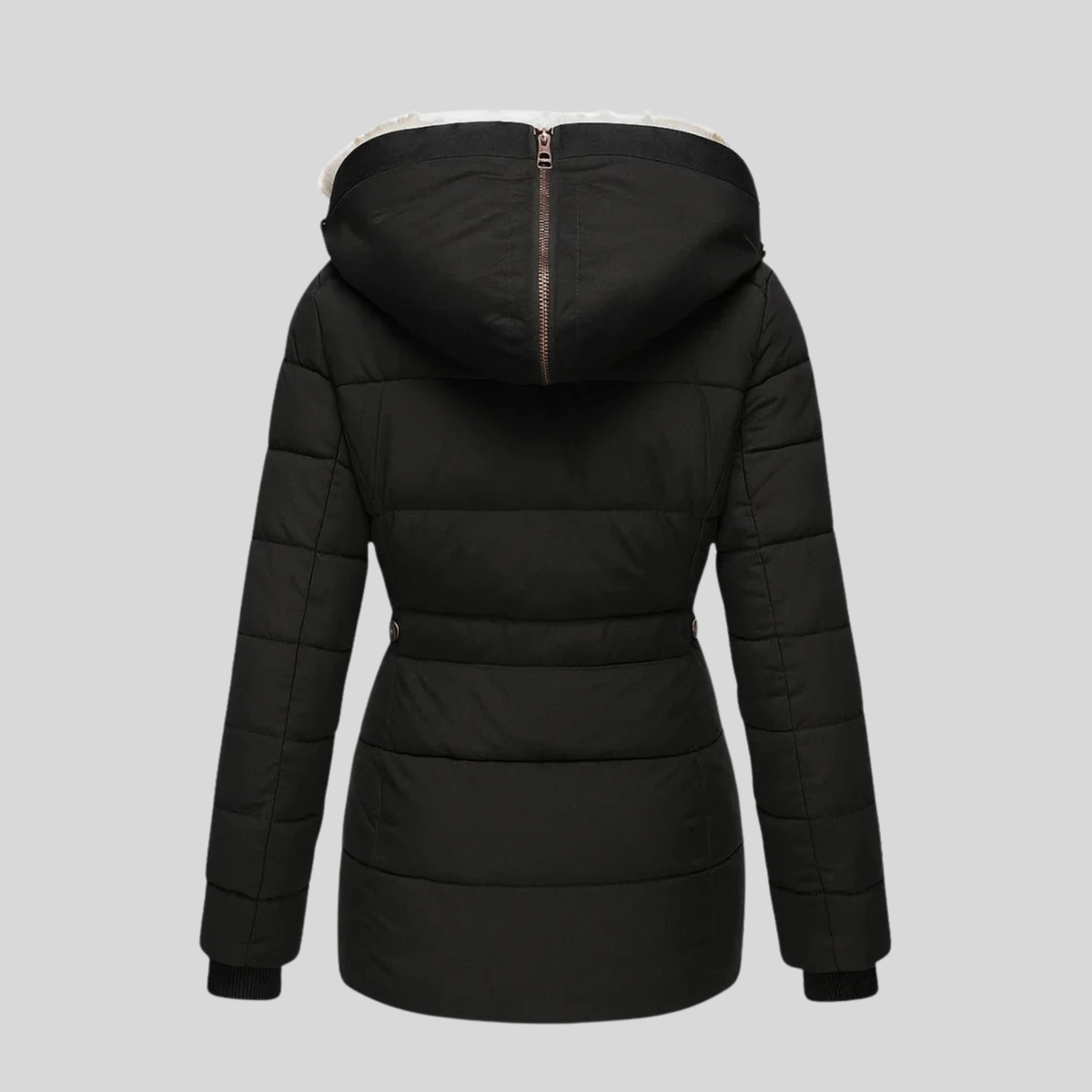 ELIZA & MAREN | TEXTURED HOOD QUILTED PARKA FOR WOMEN