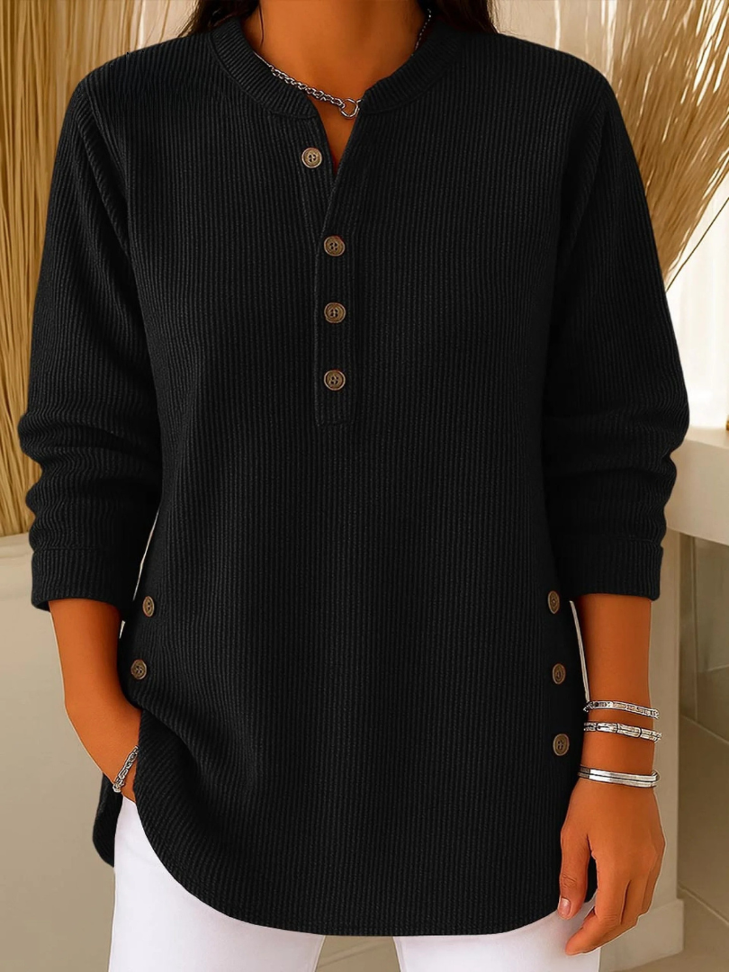 ELIZA & MAREN | LONG HENLEY BUTTON TUNIC FOR WOMEN